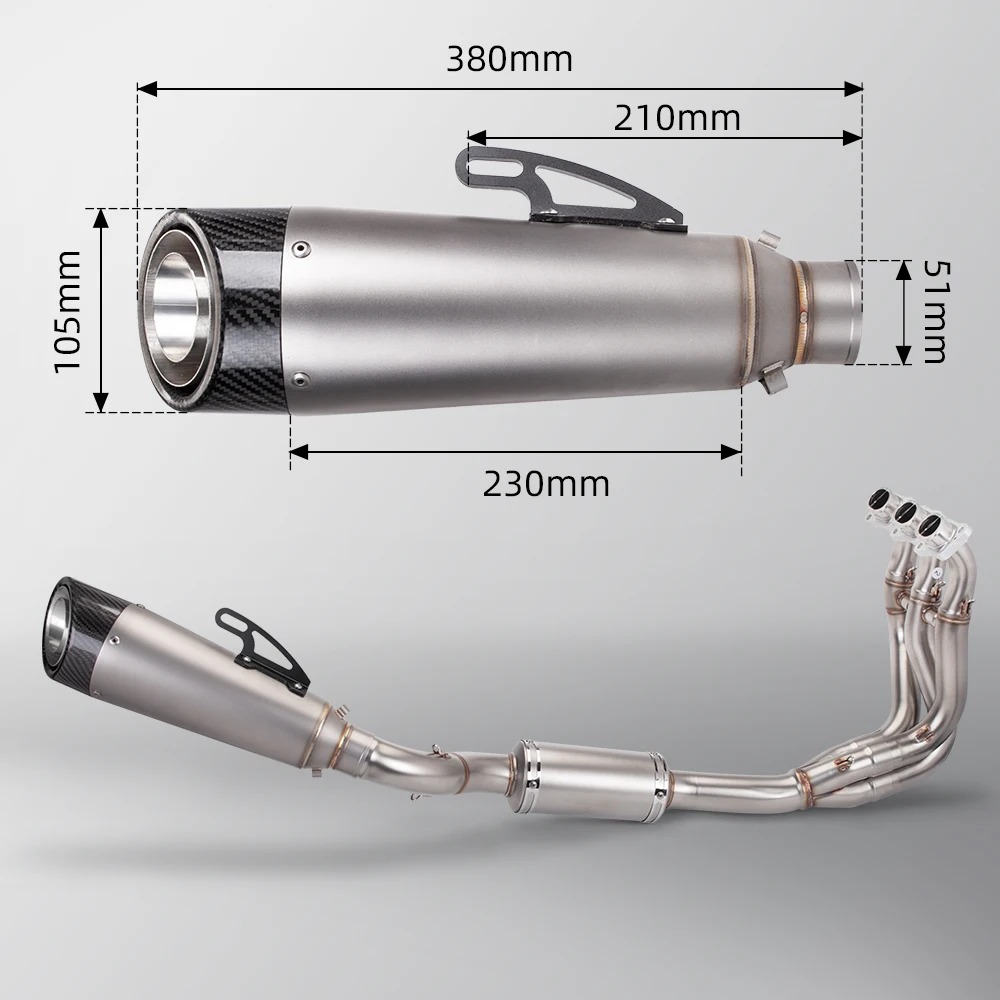 2021-2023 for Triumph Trident for Tiger 660 Sport Complete Motorcycle Exhaust System High Performance Muffler New Condition